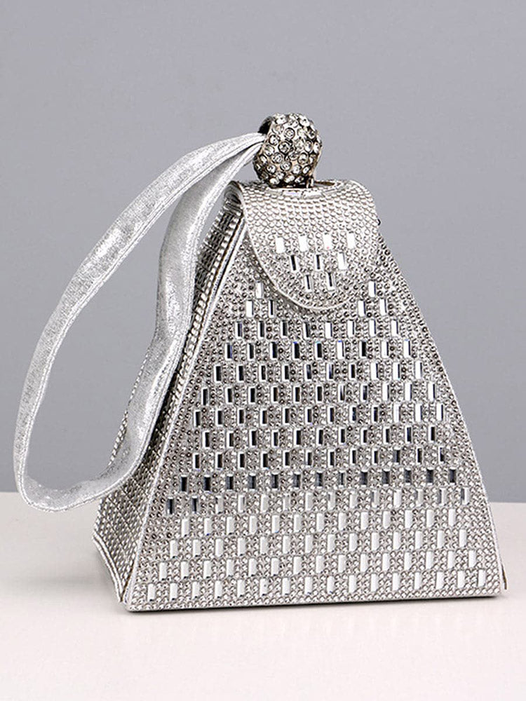 Rhinestone Pyramid Clutch