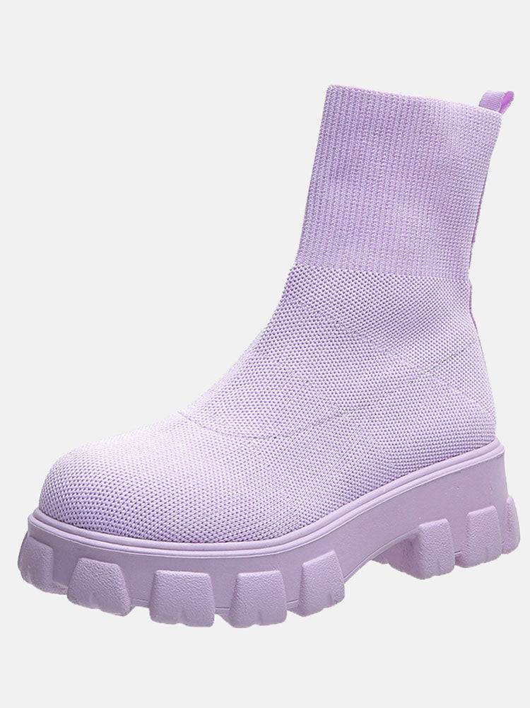 Chunky Sole Socks Boots