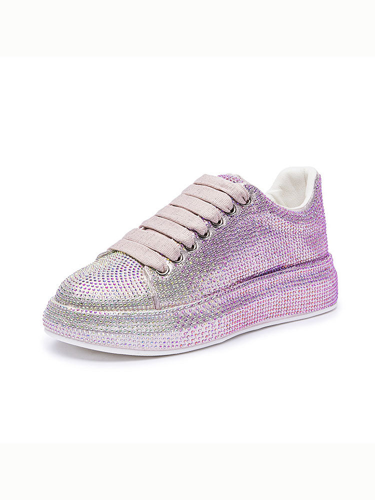 Gradient Rhinestone Sneakers