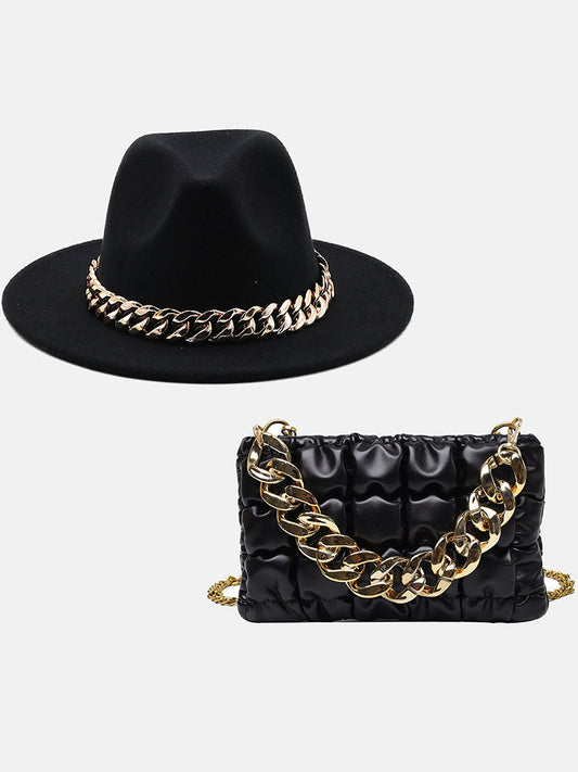 Chain Bag and Matching Hat Set