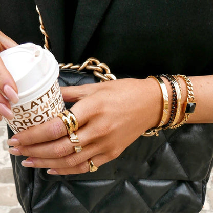 Zele Dual-Tone Band Ring