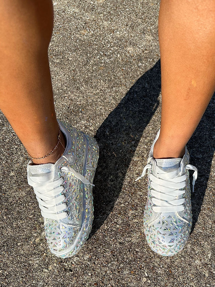 Crystal Embellished Sneakers