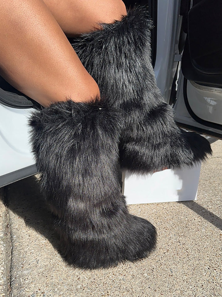 Faux Fur Statement Boots