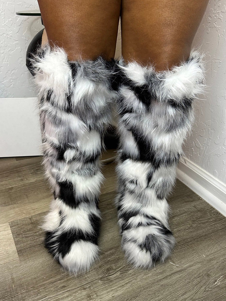 Faux Fur Statement Boots