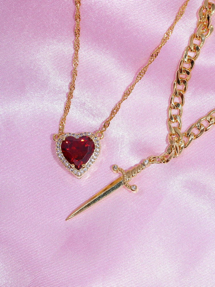 Heart & Sword Necklace