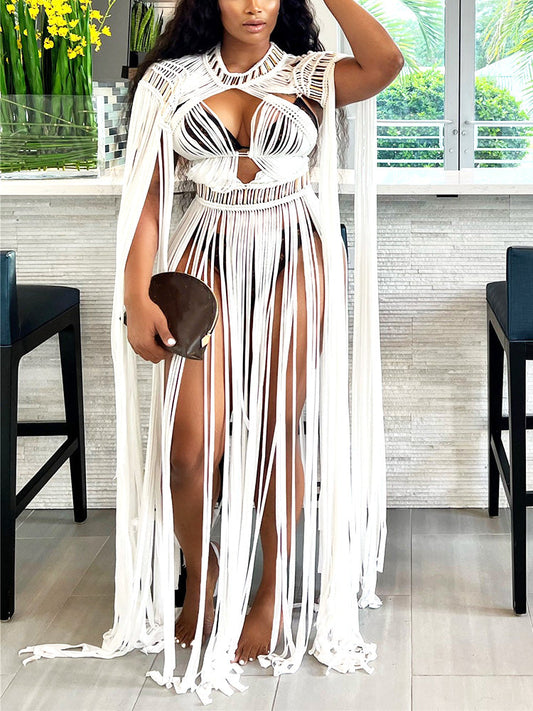 Fringe Beach Maxi Cover-Up