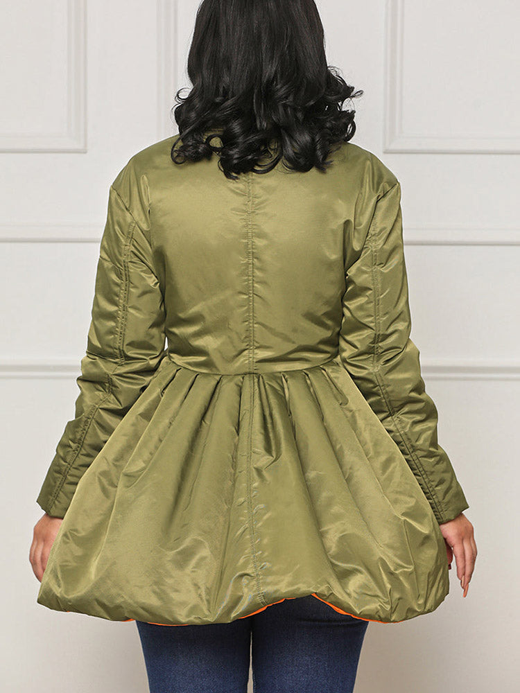 Peplum Puffer Coat