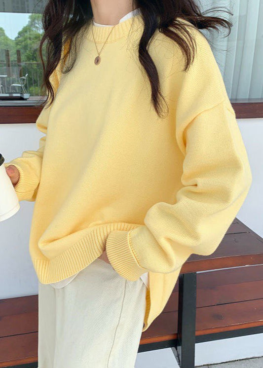 Skyline Knit Pullover - Soft Blue Crewneck Sweater