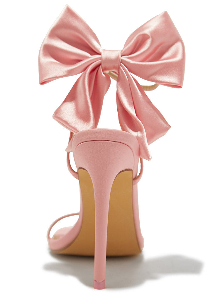 Fairytale Ankle Strap Bow Heel Sandals