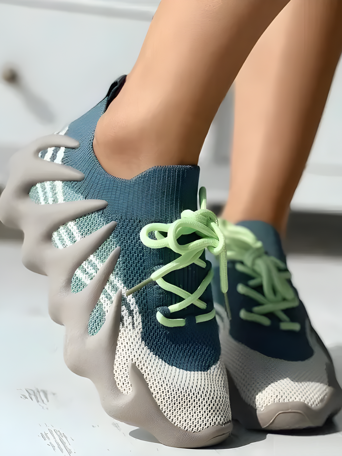 Lace-up Knit Breathable Sneakers